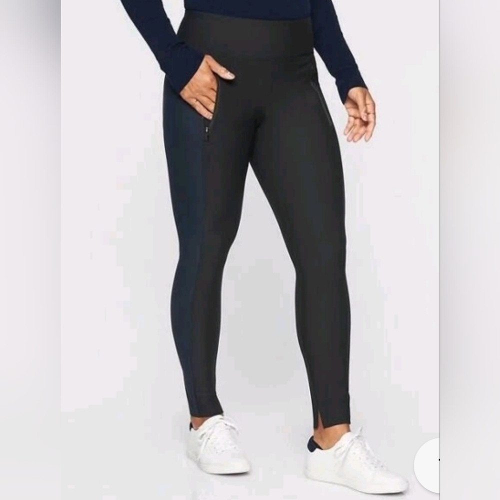 Athleta Stellar Tights Blue Black Size XS